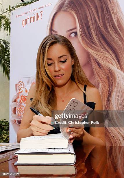 Lauren Conrad unveils her national Milk Mustache "got milk?" ad and encourages teens to drink milk to get gorgeous from the inside out at The Grove...