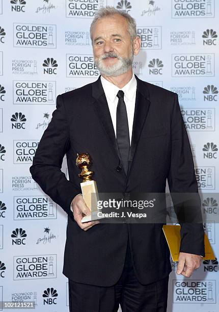 Bill Murray, winner of Best Performance by an Actor in a Motion Picture--Musical or Comedy, "Lost In Translation"