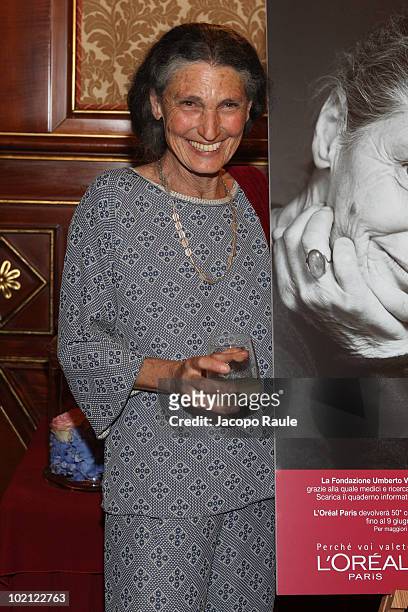 Benedetta Barzini attends Fondazione Umberto Veronesi Gala Dinner on June 15, 2010 in Milan, Italy.