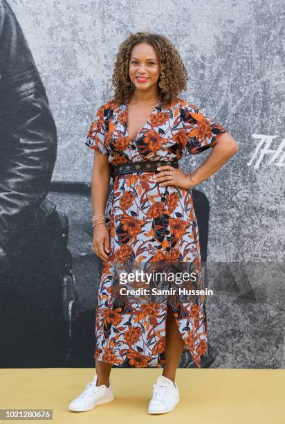 Angela Griffin attends the UK premiere of "Yardie" at BFI Southbank on August 21, 2018 in London, England.