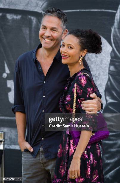 Ol Parker and Thandie Newton attends the UK premiere of "Yardie" at BFI Southbank on August 21, 2018 in London, England.
