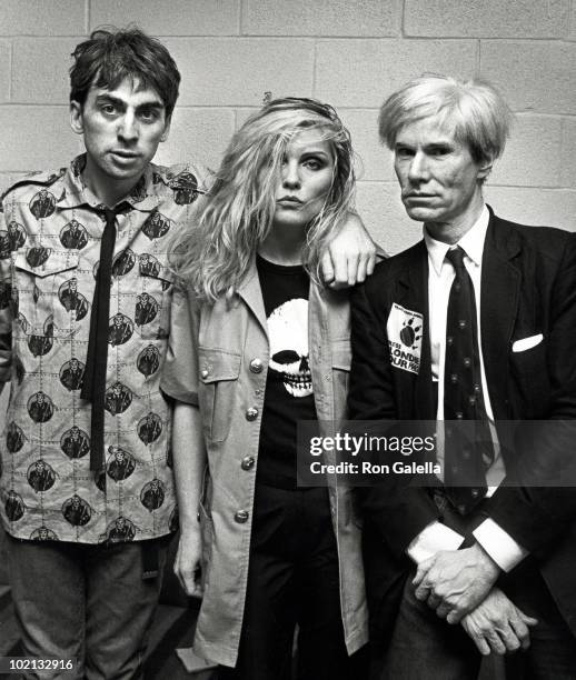 Chris Stein, Debbie Harry, and Andy Warhol