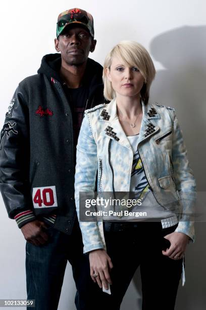 Maxi Jazz and Sister Bliss from Faithless posed in Amsterdam, Netherlands on May 07 2010