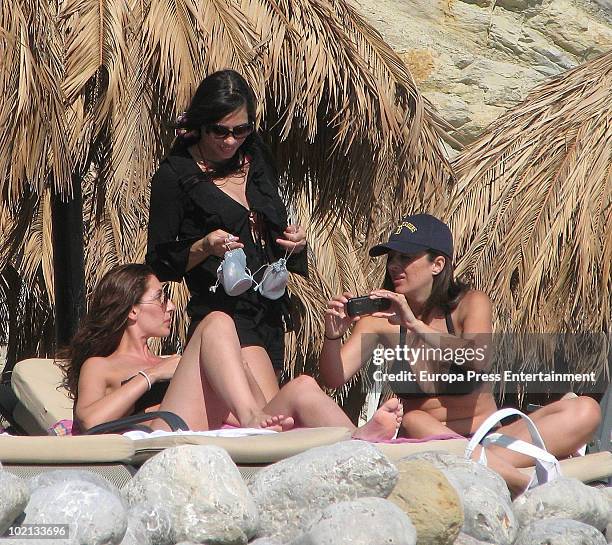 Spanish dancer Marbelys Zamora and some friends are sighted on June 14, 2010 in Ibiza, Spain.