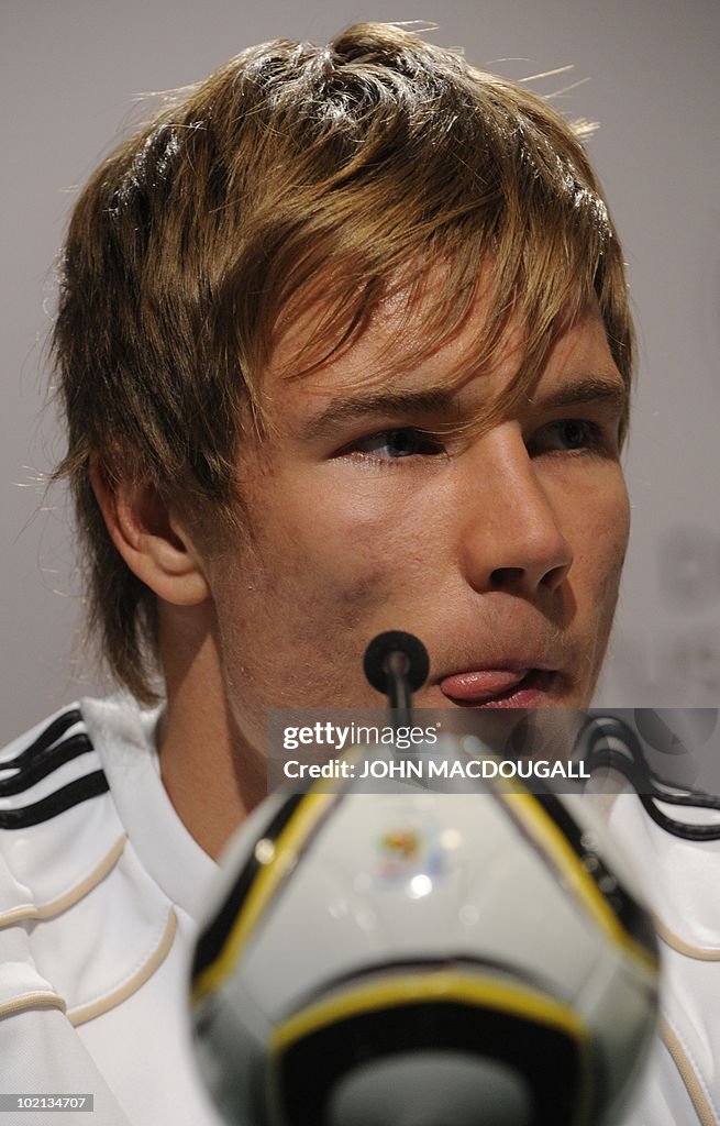 Germany's defender Holger Badstuber addr