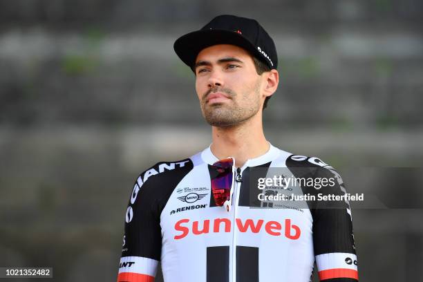 Podium / Tom Dumoulin of The Netherlands and Team Sunweb / during the 33rd Deutschland Tour 2018, Team Presentation / Deine Tour / on August 22, 2018...