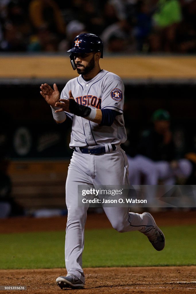 Marwin Gonzalez of the Houston Astros scores a run against the... News ...