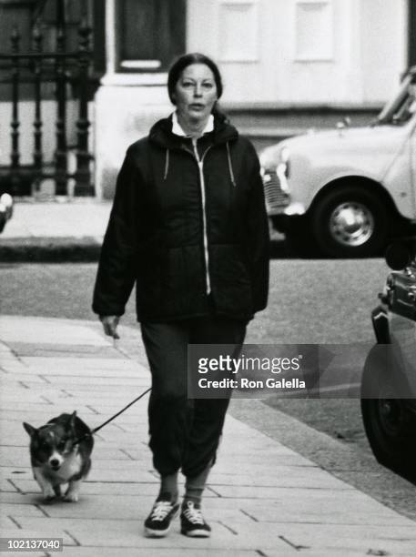 Ava Gardner sighted on October 17, 1976 in London, England.