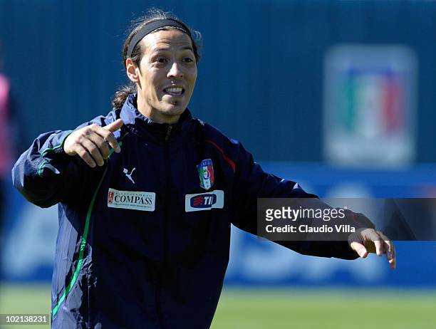 Mauro German Camoranesi of Italy during the Italy Training - 2010 FIFA World Cup on June 16, 2010 in Centurion, South Africa.