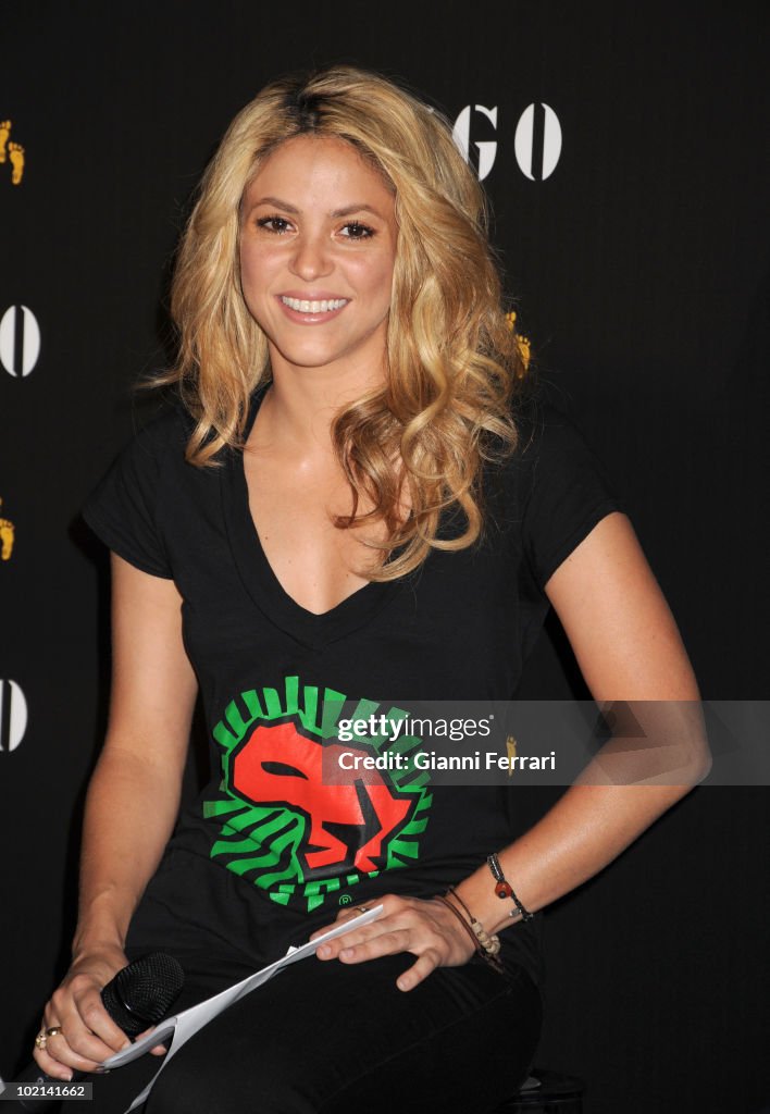 The Colombian singer Shakira and UNICEF, the organization which she