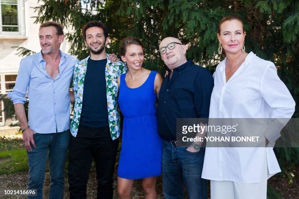 French actor Jean-Paul Rouve, French actor William Lebghil, French actress Jeanne Guittet, French director Michel Blanc and French actress Carole...