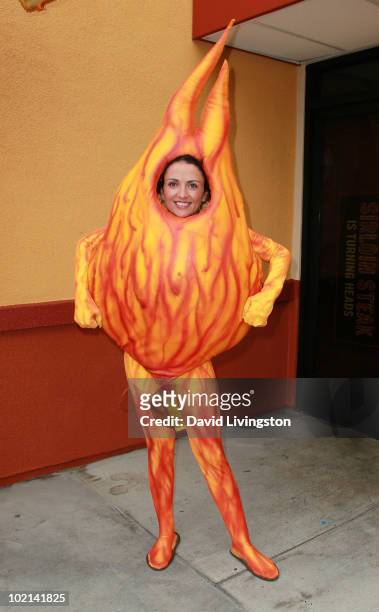 Actress/TV personality Jenni Pulos attends the 16th Annual Grill Master Challenge at El Pollo Loco restaurant on June 16, 2010 in Los Angeles,...