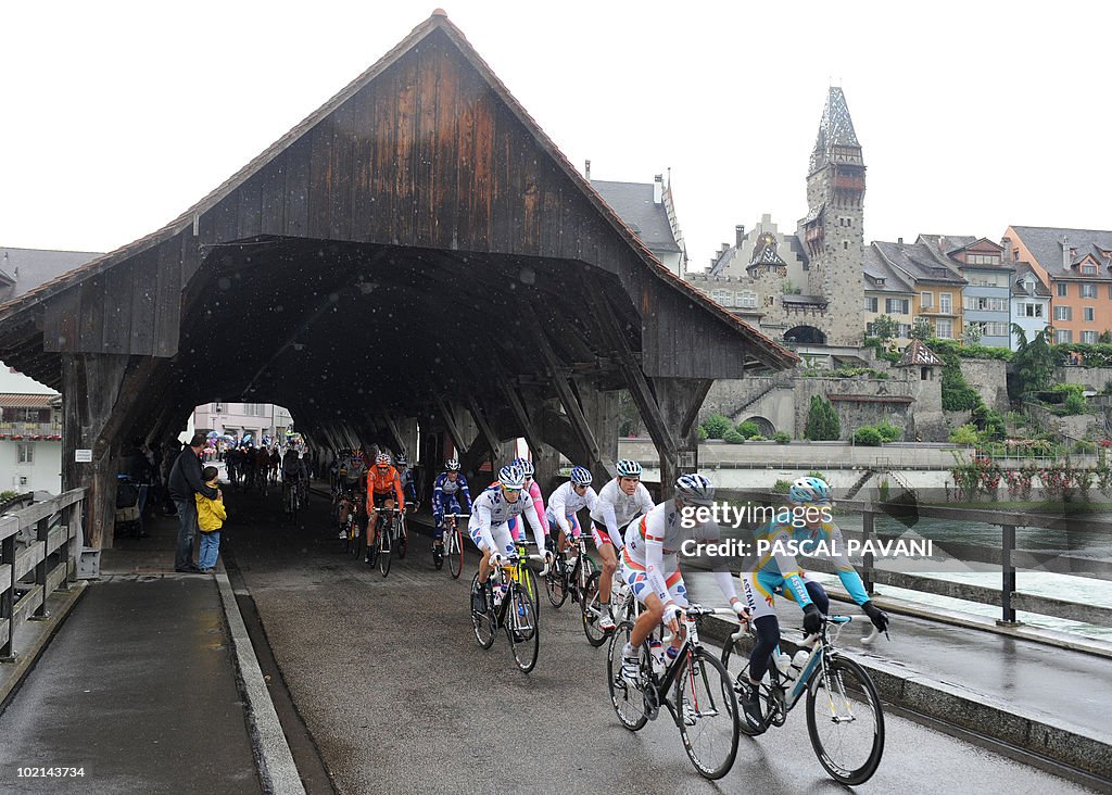 The pack rides during the fifth stage We