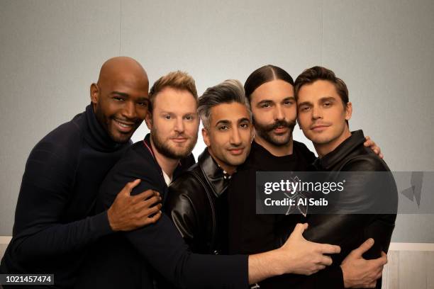 Queer Eye for the Straight Guy cast members Karamo Brown, Bobby Berk, Tan France, Jonathan Van Ness and Antoni Porowski are photographed for Los...