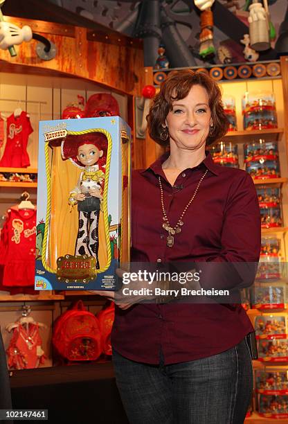 Actress Joan Cusack unveils Disney Store's Jessie Doll to celebrate 'Toy Story 3' at the Disney Store on June 16, 2010 in Chicago, Illinois.
