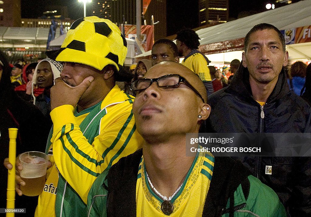 South African fans at the FIFA Fanfest o