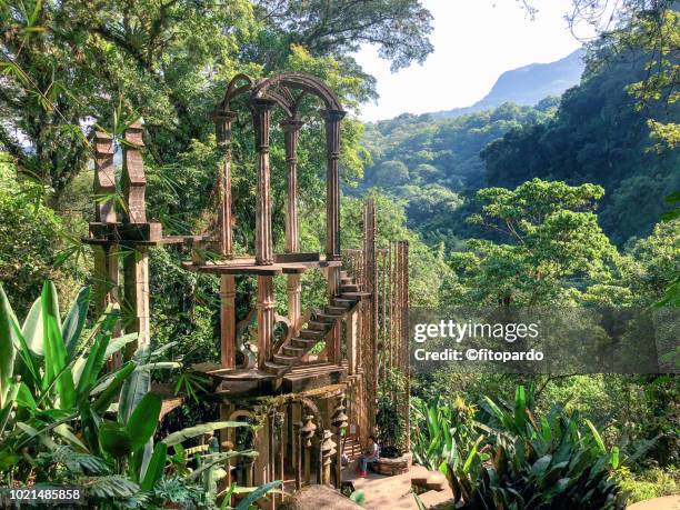 las pozas at xilitla - rainforest garden stock-fotos und bilder