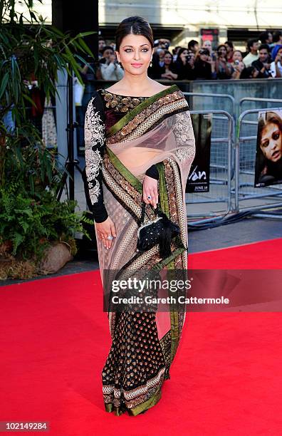 Aishwarya Rai arrives at the World Premiere of Raavan at the BFI Southbank on June 16, 2010 in London, England.