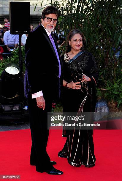 Amitabh Bachchan arrives at the World Premiere of Raavan at the BFI Southbank on June 16, 2010 in London, England.