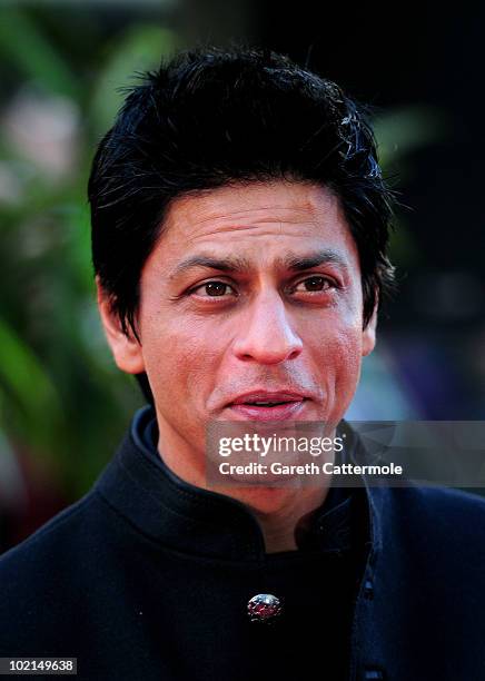 Shahrukh Khan arrives at the World Premiere of Raavan at the BFI Southbank on June 16, 2010 in London, England.