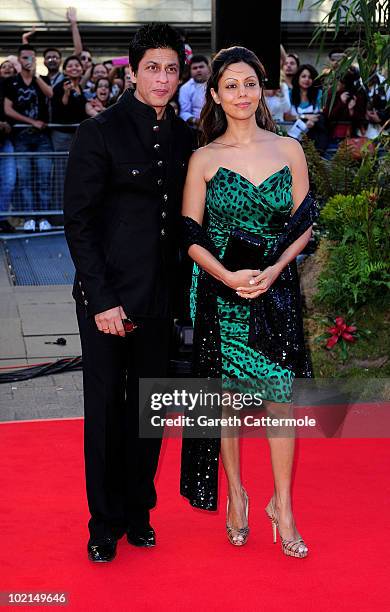 Shahrukh Khan arrives at the World Premiere of Raavan at the BFI Southbank on June 16, 2010 in London, England.