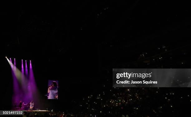 Singer Beth Ditto performs at Sprint Center on August 18, 2018 in Kansas City, Missouri.