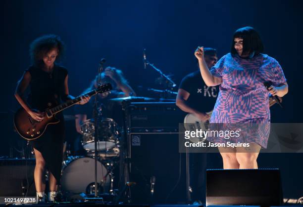 Singer Beth Ditto performs at Sprint Center on August 18, 2018 in Kansas City, Missouri.