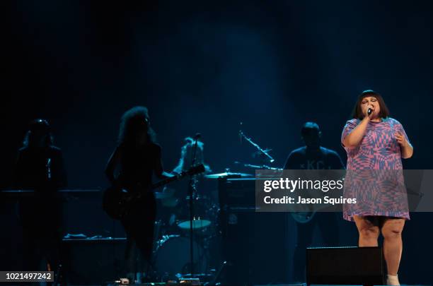 Singer Beth Ditto performs at Sprint Center on August 18, 2018 in Kansas City, Missouri.