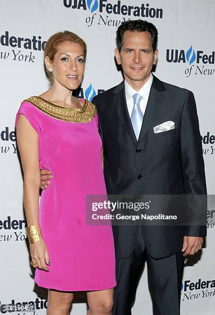 Julie Greenwald and Craig Kallamn attend the UJA-Federation's 2010 Music Visionary of the Year award luncheon at The Pierre Ballroom on June 16, 2010...