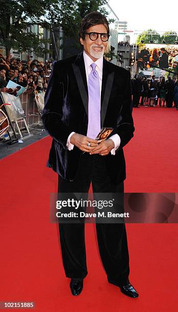 Amitabh Bachchan attends the World film premiere of 'Raavan', at the BFI Southbank on June 16, 2010 in London, England.