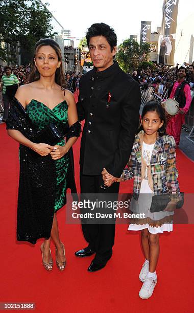 Shahrukh Khan attends the World film premiere of 'Raavan', at the BFI Southbank on June 16, 2010 in London, England.