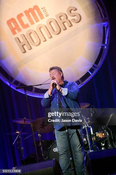 Joe Diffie performs onstage during the 12th Annual ACM Honors at Ryman Auditorium on August 22, 2018 in Nashville, Tennessee.