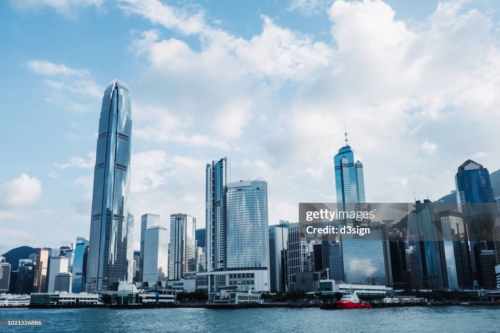 Concrete jungle of Hong Kong cityscape and modern skyscrapers in Central business district