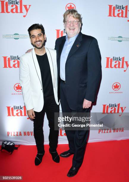 Producer Vinay Virmani and director Donald Petrie attend Little Italy World Premiere at Scotiabank Theatre on August 22, 2018 in Toronto, Canada.