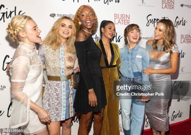 Michalka, Dylan Gelula, Shayna McHayle, Regina Hall, Haley Lu Richardson and Jana Kramerarrive to the premiere of Magnolia Pictures' "Support The...