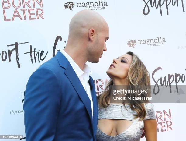 Mike Caussin and Jana Kramer arrive to the Los Angeles premiere of Magnolia Pictures' "Support The Girls" held at ArcLight Hollywood on August 22,...
