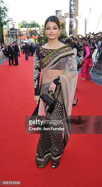 Aishwarya Rai Bachchan arrives at the London premiere of "Raavan" at BFI Southbank on June 16, 2010 in London, England.