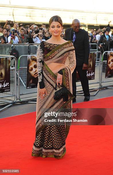 Aishwarya Rai Bachchan attends the World Premiere of "Raavan" at BFI Southbank on June 16, 2010 in London, England.