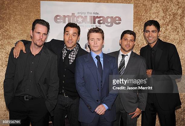 Actor Kevin Dillon, actor Jeremy Piven, actor Kevin Connolly, actor Jerry Ferrara, and actor Adrian Grenier arrive at HBO's "Entourage" Season 7...