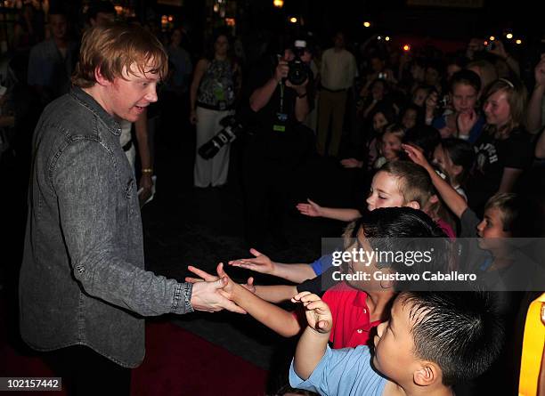 Actor Rupert Grint attends the Grand Opening of The Wizarding World of Harry Potter at Universal Orlando on June 16, 2010 in Orlando, Florida.