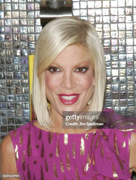 Tori Spelling attends the "Uncharted TerriTori" book publishing party at Highbar on June 16, 2010 in New York City.