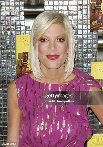 Tori Spelling attends the "Uncharted TerriTori" book publishing party at Highbar on June 16, 2010 in New York City.