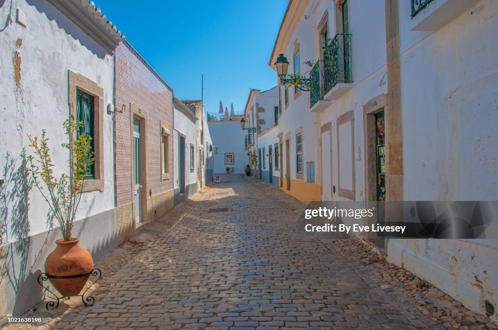 Quaint Street in Faro Old Town