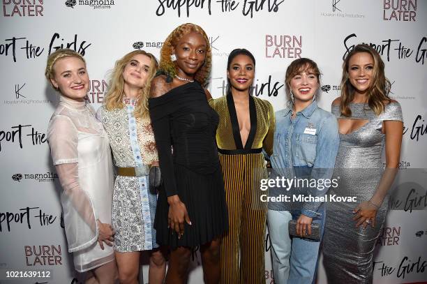 Actresses AJ Michalka, Dylan Gelula, Shayna McHayle, Regina Hall, Haley Lu Richardson, and Jana Kramer attend the Los Angeles Premiere of Support The...