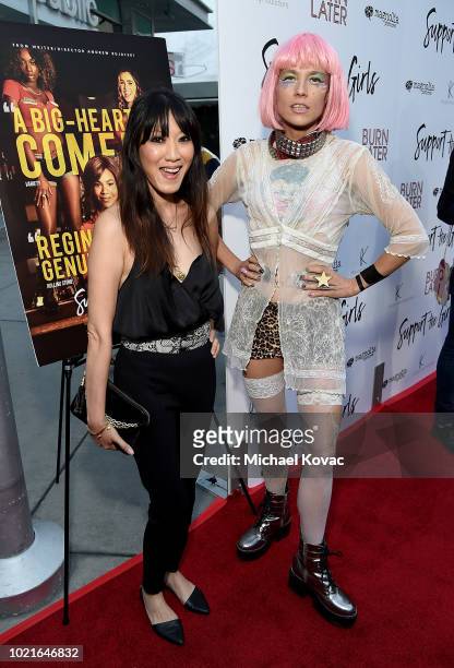 Jeni Chua and Kate Crash attend the Los Angeles Premiere of Support The Girls on August 22, 2018 in Los Angeles, California.