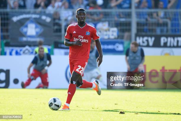 Stephan Ambrosius of Hamburger SV controls the ball during the DFB Cup first round match between TuS Erndtebrueck and Hamburger SV at Leimbachstadion...