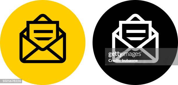 open email envelope icon - open envelope white background stock illustrations