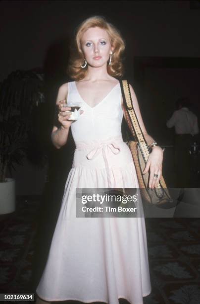 American actress Morgan Fairchild poses at a party at the Excelsior Club, New York, New York, June 23, 1975.