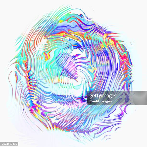 colorful abstract swirl on white background - magic ball fotografías e imágenes de stock