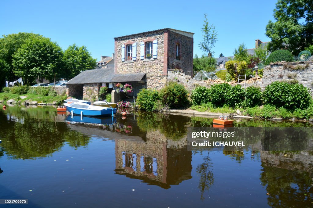 View of Pontrieux Brittany France